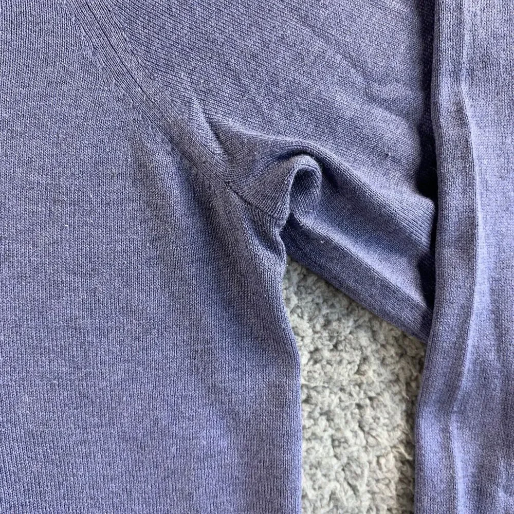 Banana‎ Republic Sweater Mens XL Purple Luxury Blend Silk Cashmere Pullover
